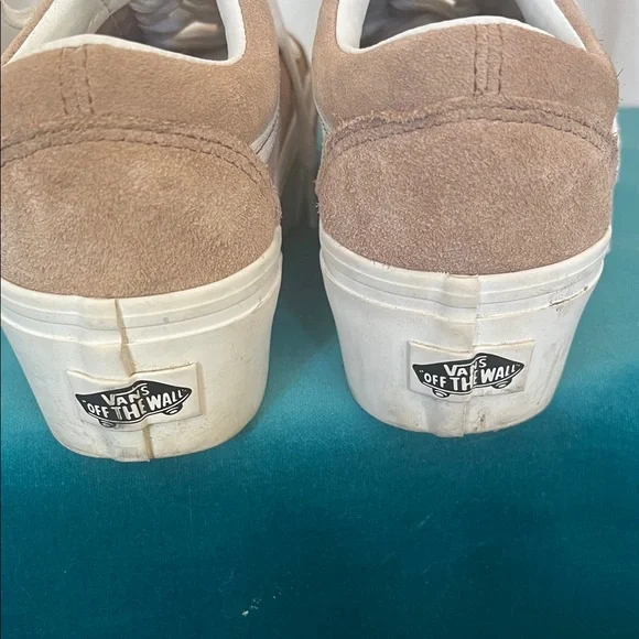 Vans Women's Beige and White Sneakers Wm 5.5 men 4 - Picture 2 of 10